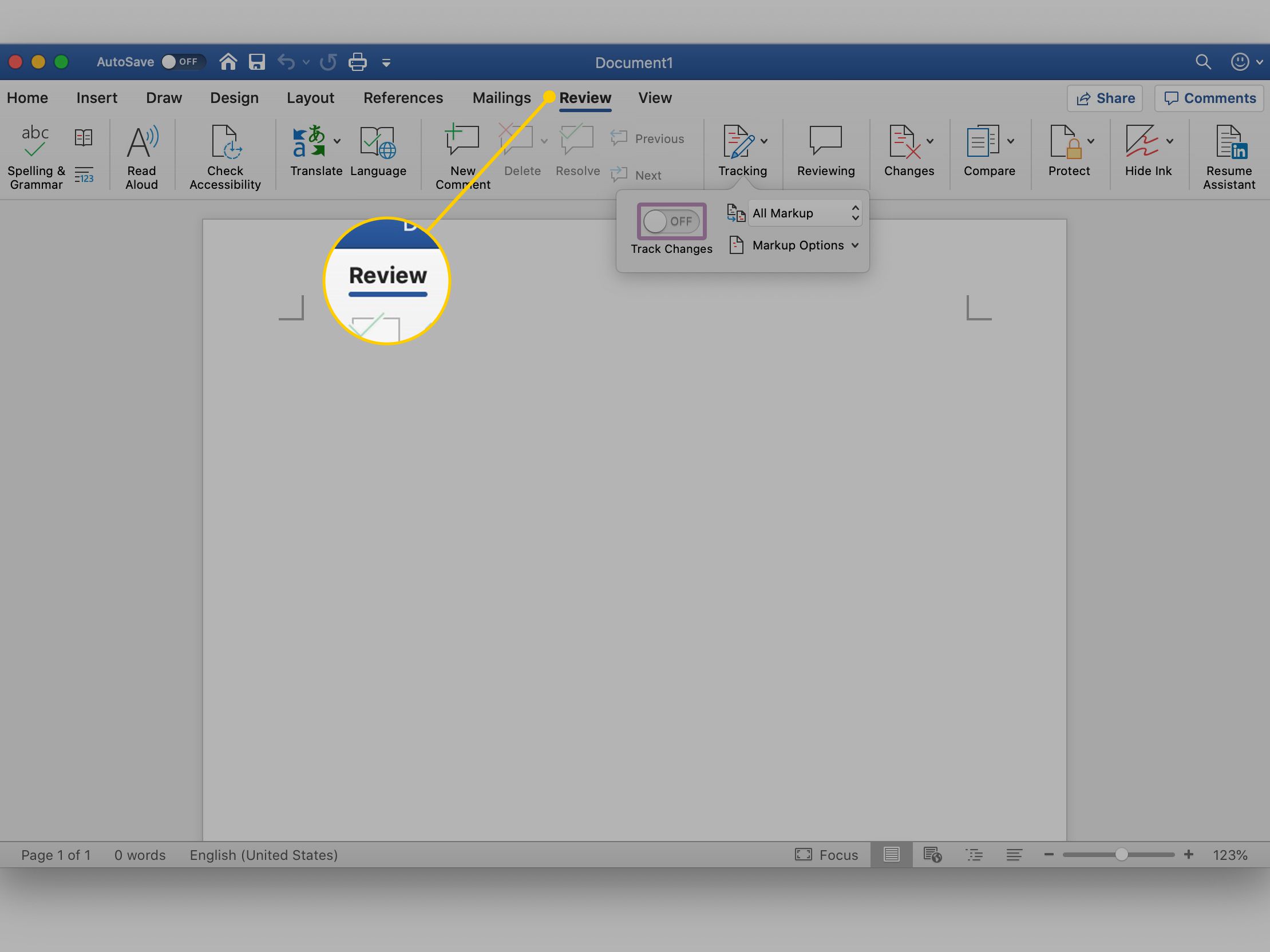 show author in track changes for office 365 word 2016 for mac